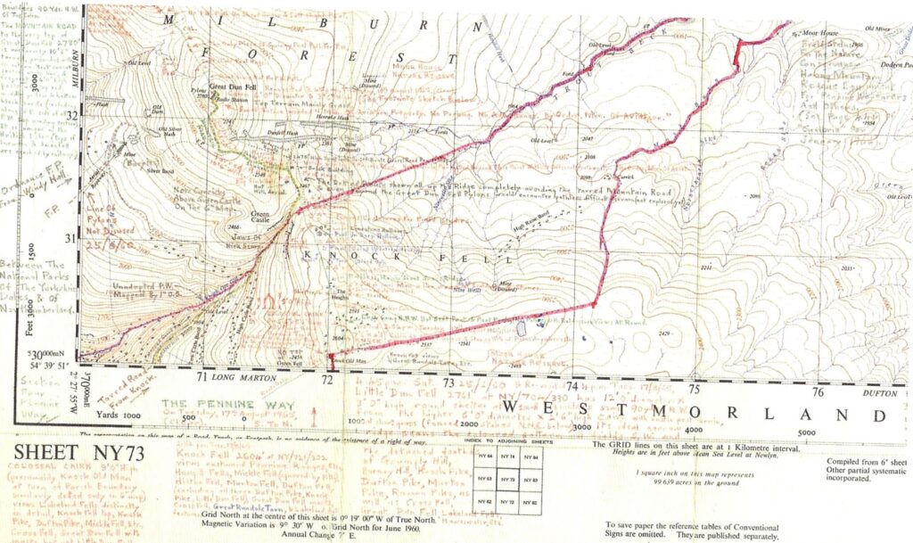 Pennine Odyssey annotated map