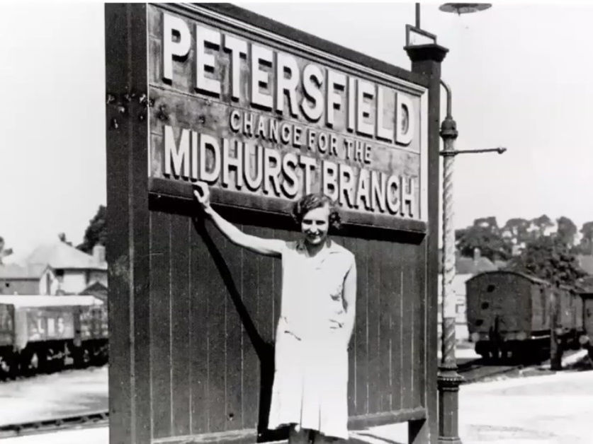 Petersfield station Midhurst sign Copy